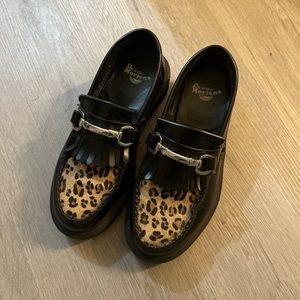Dr Marten Adrian Snaffle Leopard Loafer